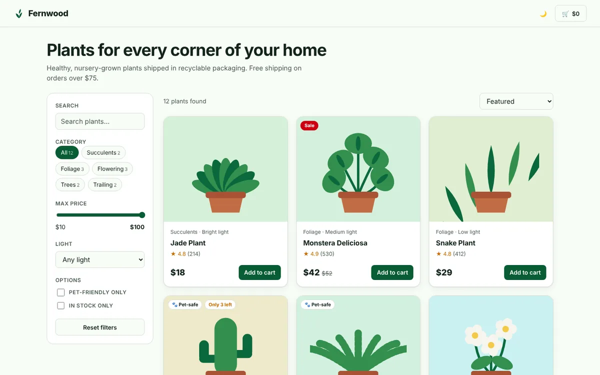 Page built with the tailwind-design-system skill